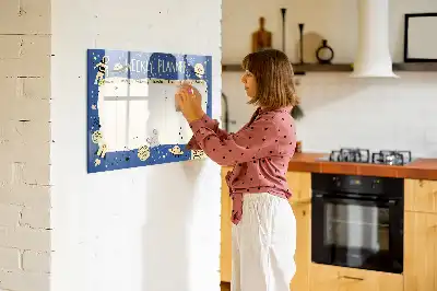 Kozmikus heti tervező mágneses törölhető tábla