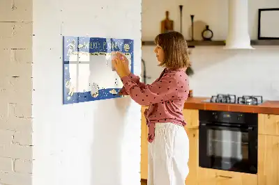 Kozmikus heti tervező mágneses törölhető tábla