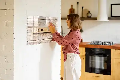 Mágneses tábla filctollal család felirattal