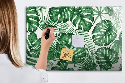 Mágneses törölhető tábla monstera levelek mintával