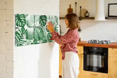 Mágneses törölhető tábla monstera levelek mintával