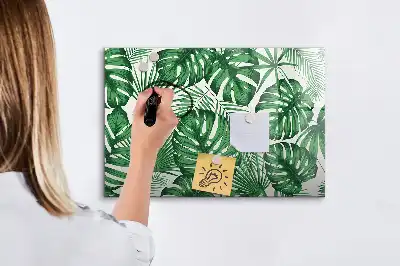 Mágneses törölhető tábla monstera levelek mintával