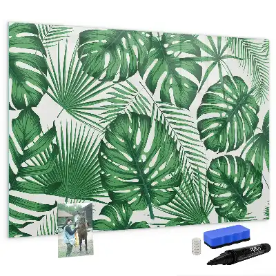 Mágneses törölhető tábla monstera levelek mintával