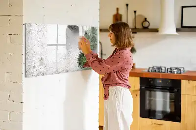 Mágneses tábla filctollal dísznövények mintával