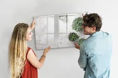 Mágneses tábla filctollal dísznövények mintával