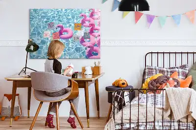 Mágneses tábla filctollal felfújható flamingós mintával