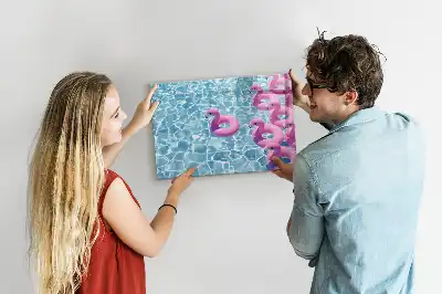 Mágneses tábla filctollal felfújható flamingós mintával