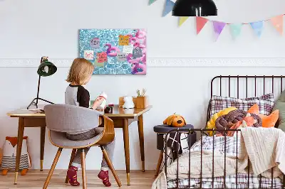 Mágneses tábla filctollal felfújható flamingós mintával