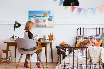 Mágneses törölhető tábla trópusi sziget mintával