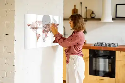 Mágneses törölhető tábla régi térkép téglán mintával
