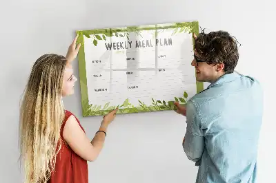 Heti menü mágneses tábla filctollal