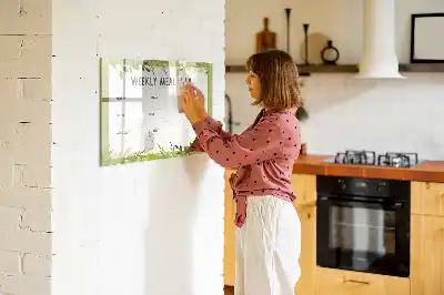 Heti menü mágneses tábla filctollal