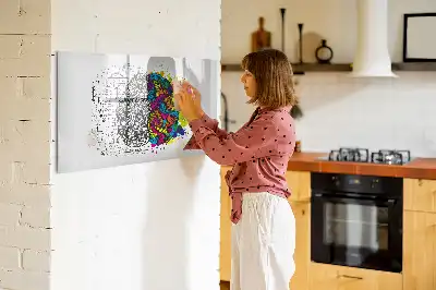 Mágneses törölhető tábla absztrakt agy mintával