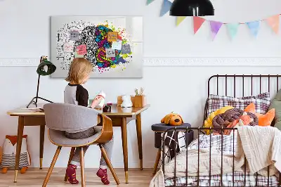 Mágneses törölhető tábla absztrakt agy mintával