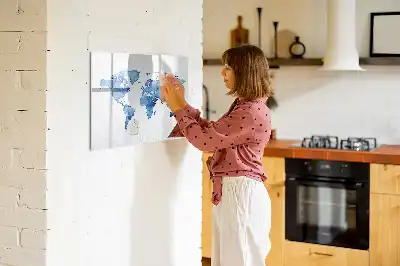 Akvarell világtérkép mágneses törölhető tábla kivitelben