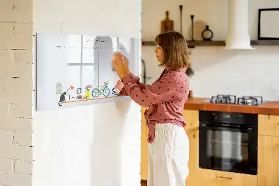 Heti tervező mágneses tábla filctollal