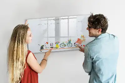 Heti tervező mágneses tábla filctollal
