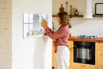 Heti tervező mágneses tábla filctollal