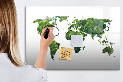 Mágneses törölhető tábla ökológiai világtérkép mintával