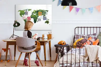 Mágneses törölhető tábla ökológiai világtérkép mintával