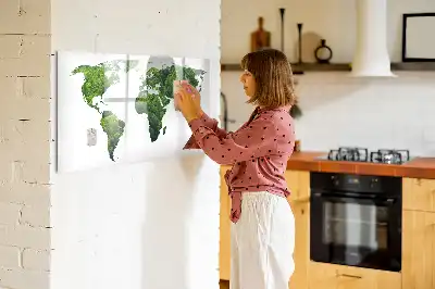 Mágneses törölhető tábla ökológiai világtérkép mintával