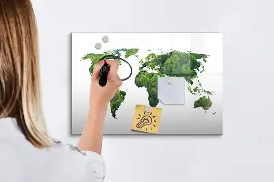 Mágneses törölhető tábla ökológiai világtérkép mintával
