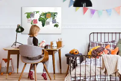 Mágneses törölhető tábla ökológiai világtérkép mintával
