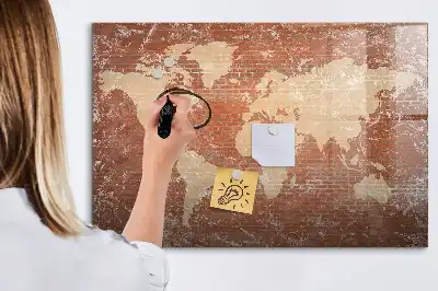 Mágneses törölhető tábla világtérkép mintával