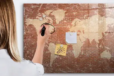 Mágneses törölhető tábla világtérkép mintával