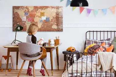 Mágneses törölhető tábla világtérkép mintával