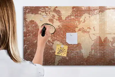 Mágneses törölhető tábla világtérkép mintával