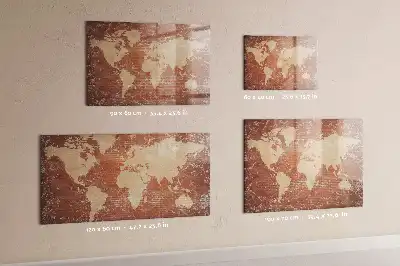 Mágneses törölhető tábla világtérkép mintával