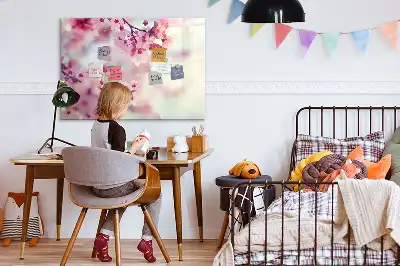 Mágneses törölhető tábla tavaszi virágok mintával