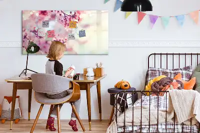 Mágneses törölhető tábla tavaszi virágok mintával