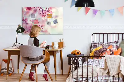Mágneses törölhető tábla tavaszi virágok mintával
