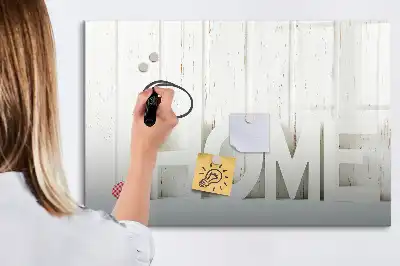 Mágneses tábla filctollal otthon felirattal