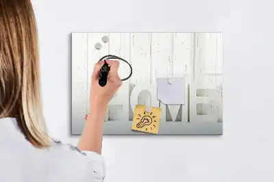 Mágneses tábla filctollal otthon felirattal