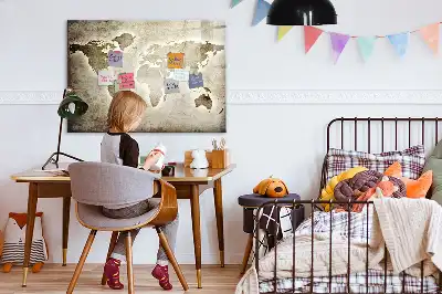 Mágneses törölhető tábla világtérkép mintával