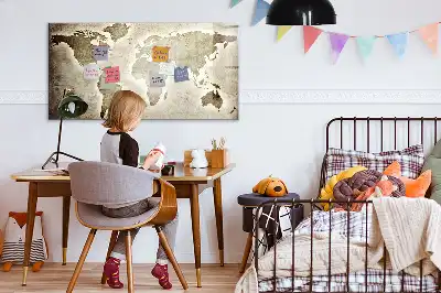 Mágneses törölhető tábla világtérkép mintával