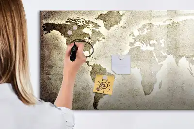 Mágneses törölhető tábla világtérkép mintával