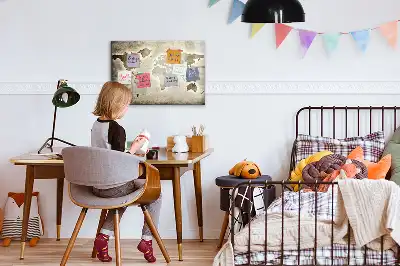 Mágneses törölhető tábla világtérkép mintával