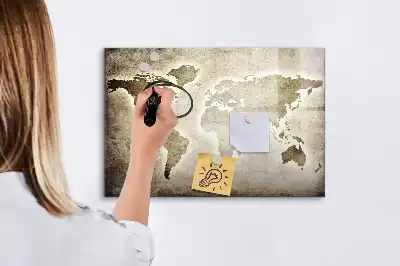 Mágneses törölhető tábla világtérkép mintával