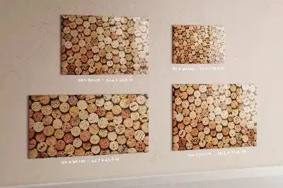 Mágneses tábla filctollal fa borosdugó mintás