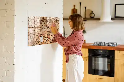 Mágneses tábla filctollal fa borosdugó mintás