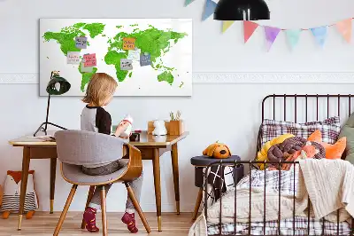 Mágneses törölhető tábla zöld fű minta