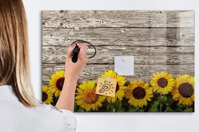 Mágneses törölhető tábla napraforgó mintával