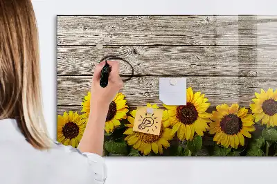 Mágneses törölhető tábla napraforgó mintával