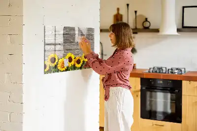 Mágneses törölhető tábla napraforgó mintával