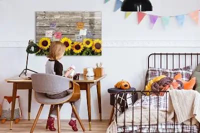 Mágneses törölhető tábla napraforgó mintával