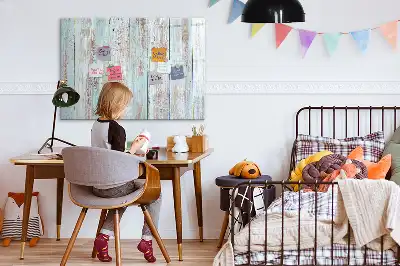 Mágneses tábla filctollal pasztell fa kivitelben